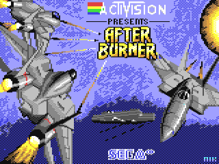 After Burner title screen for Commodore 64